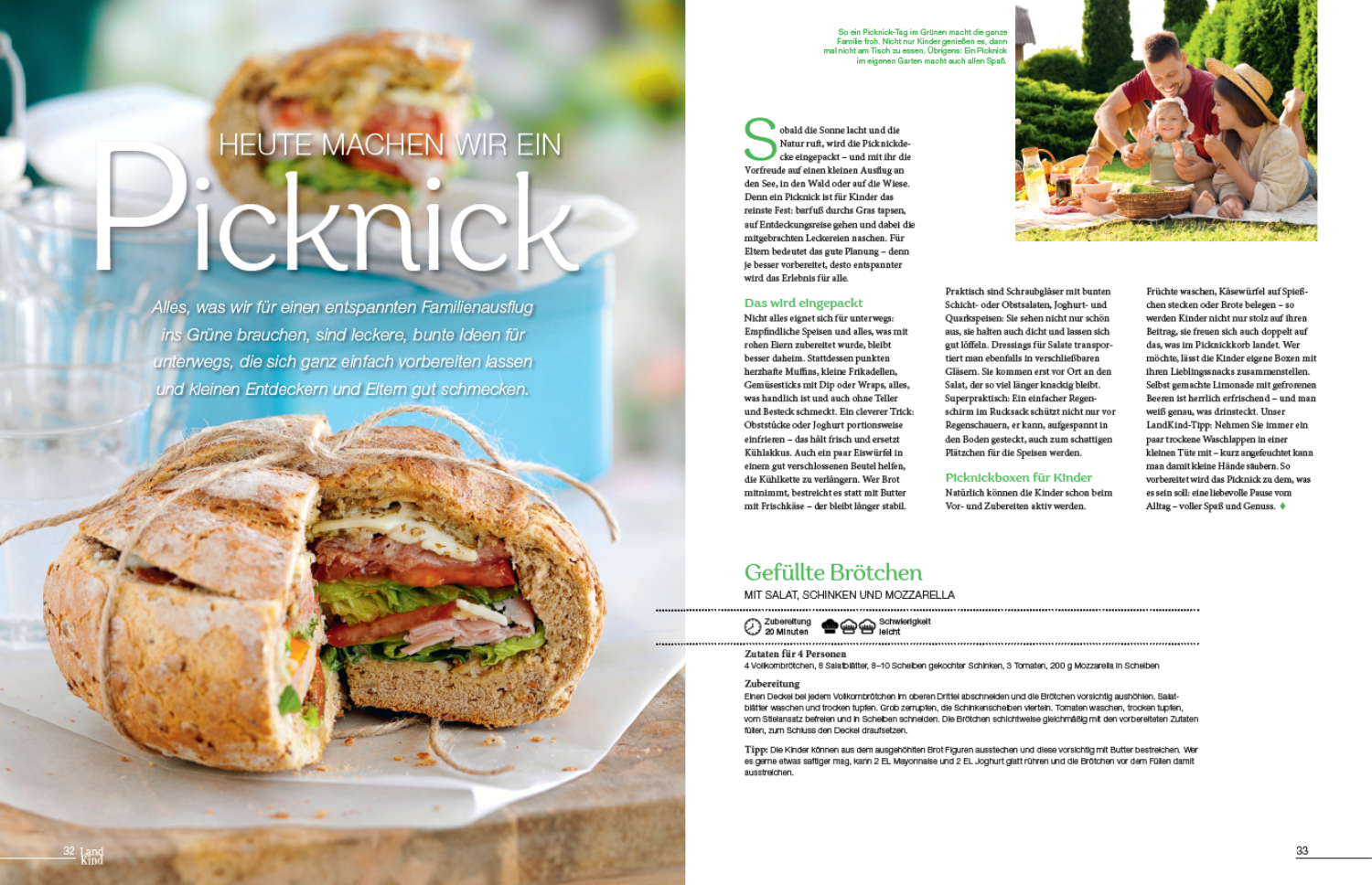 LandKind Sommerausgabe Picknick Rezepte